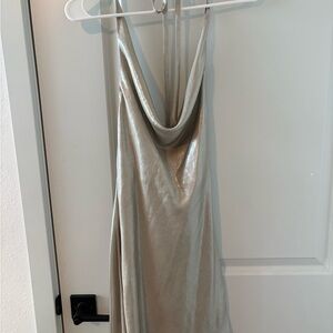 Zara Shimmering Silver Dress